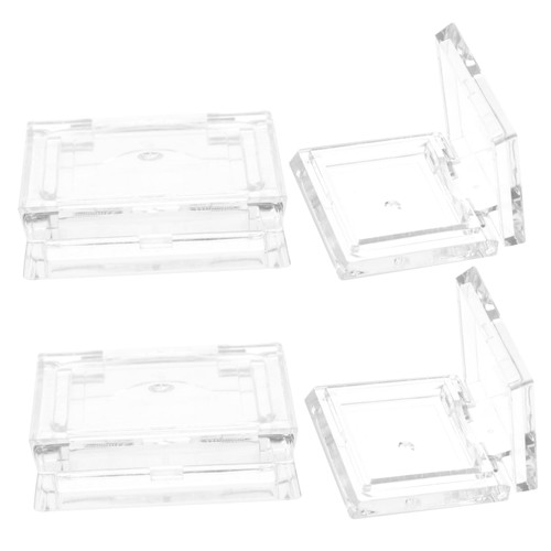 Beavorty 4pcs clear eyeshadow palette empty makeup palette small magnetic palette empty lipstick palette empty blusher pan mini lip balm eyeshadow pan container travel highlight plastic