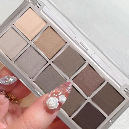 TWLBXMG 10 Colors Eyeshadow Palette Makeup - Matte Shimmer Glitter Eye Shadow, Ultra-Blendable, Naturing-Looking, High Pigment Waterproof Neutral Eyeshadow Palette (04#)