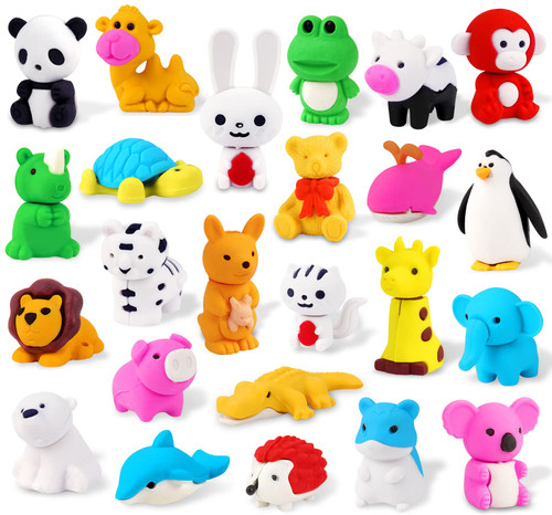 HFATMOS 24 Pcs Animal Erasers for Kids Bulk, Removable Assembly Puzzle Erasers, Novelty Pencil Erasers Classroom Students Reward Prize School Art Supplies Gift (24) HFATMOS 24 Pcs Animal Erasers for Kids Bulk, Removable Assembly Puzzle Erasers, Novelty Pencil Erasers Classroom Students Reward Prize School Art Supplies Gift (24)