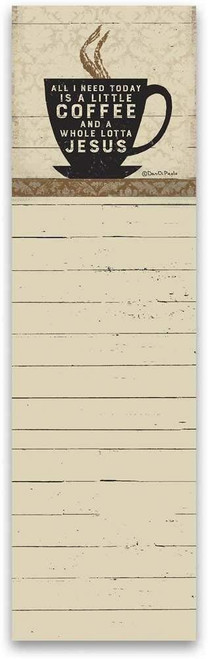 Primitives by Kathy List Notepad - A Little Coffee And Jesus