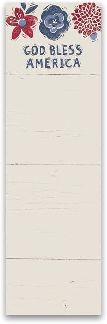 Primitives By Kathy 103966 God Bless America List Notepad, 9.50-inch High