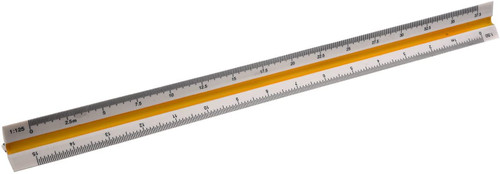 ECYC 12" Triangular Scale Ruler 1:20/25/50/75/100/125 Plastic Engineering Mechanical Drafting Ruler