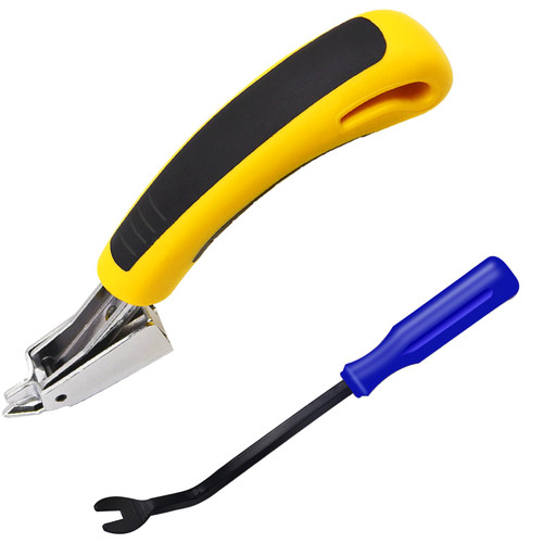 Sunxeke 2Pcs Heavy Duty Upholstery and Construction Staple Remover with Upholstery and Construction Staple Puller Tack Lifter Tool, for Removing All Kinds of Staples