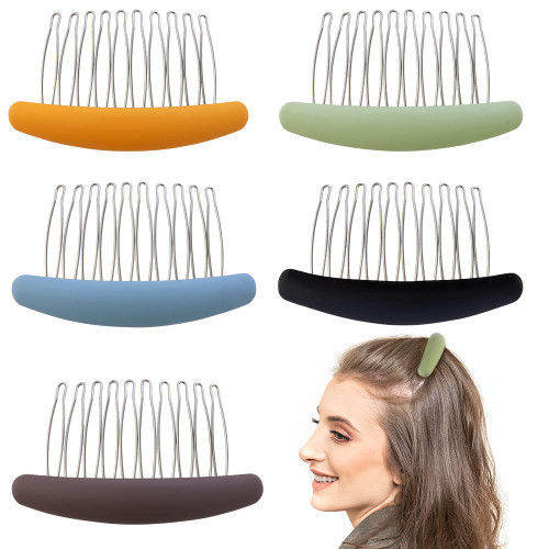 NAIHOD 5 Pcs Hair Side Combs Broken Hair Clip Metal Side Hair Twist Comb French Twist Comb Hair Clips with Teeth French Twist Comb for Fine Hair Decorative Hair Accessories for Girls Women NAIHOD 5 Pcs Hair Side Combs Broken Hair Clip Metal Side Hair Twist Comb French Twist Comb Hair Clips with Teeth French Twist Comb for Fine Hair Decorative Hair Accessories for Girls Women