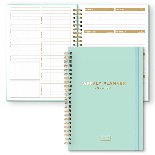 S&O Best Week Ever Undated Weekly Planner - Goal Planner to Your Life - 52 Week Undated Planner - To Do List Planner - Habit Tracker Planner - Calendar Notebook Appointment Planner - 6x8.25"