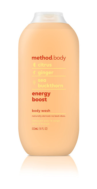 Method Body Wash, Energy Boost, 18 oz, 1 pack, Packaging May Vary
