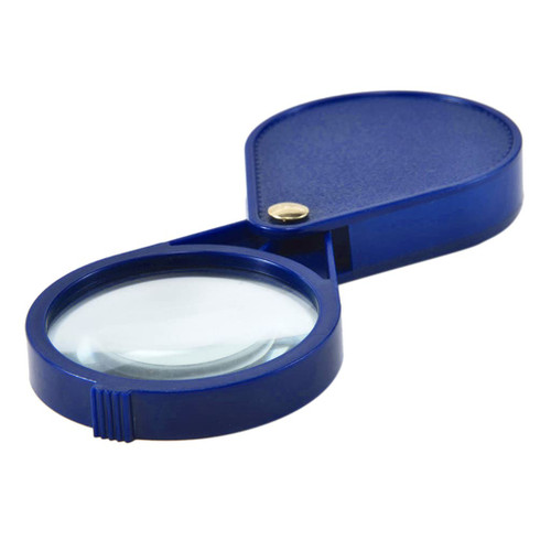 jklymm Magnifying Glasses, 10X Folding Pocket Magnifier 2.56''Diameter Loupe with Keychain Portable Magnifying Glass for Reading, Jewelry and Coins