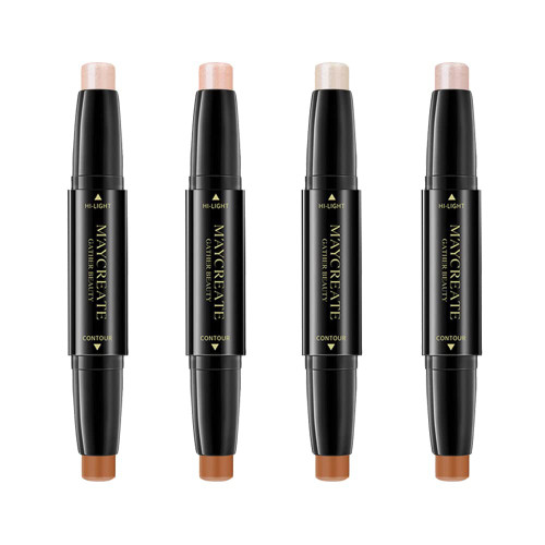 Mysense 5 Colors Contour Stick,Contour Highlighter Concealer Foundation Stick,Face Brightens&Shades and Body Shading Stick Foundation Cream Pen,4PCS
