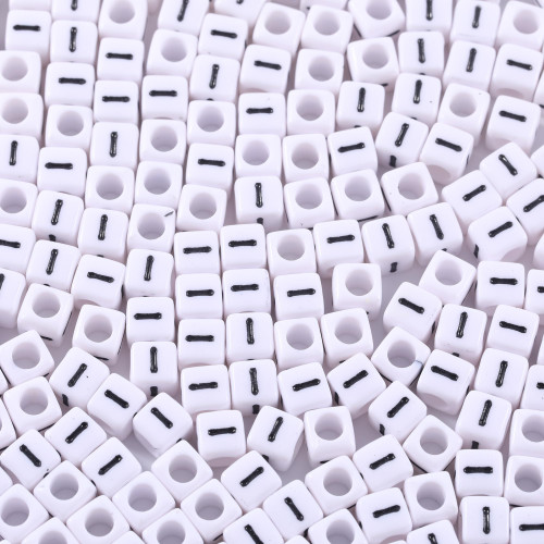 1000Pcs White Acrylic Letter Beads 6x6mm Letter I Cube Alphabet Beads for DIY Bracelet Necklace Jewelry Making 1000Pcs White Acrylic Letter Beads 6x6mm Letter I Cube Alphabet Beads for DIY Bracelet Necklace Jewelry Making