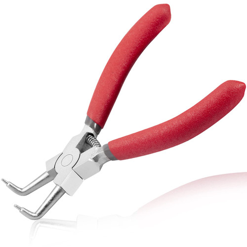 LEONTOOL Internal Snap Ring Pliers 5-Inch Circlip Pliers with Bent Jaw Lock Ring Pliers Retaining Ring Pliers for Ring Remover Retaining and Remove Hoses Precision Hand Tool Pliers