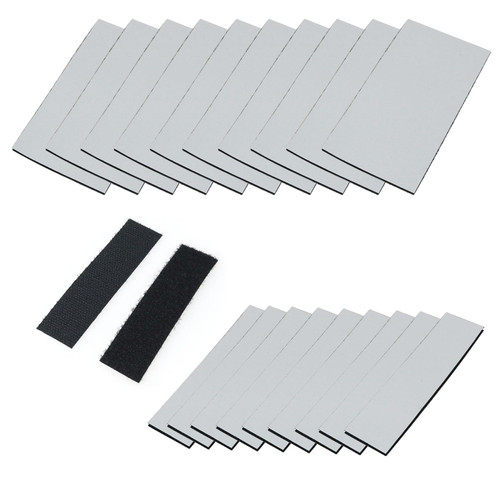 DGBRSM 20PCS Black Mounting Strips Strong Adhesive Back Mounting Tape Double Sided Tape Fasteners Hook and Loop Strips with Adhesive