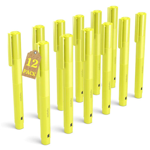 1InTheOffice Yellow Highlighter, Fluorescent Highlighter, Highlighter Chisel Tip Yellow (12/Pack)