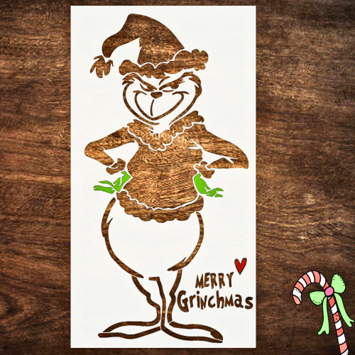 Christmas Stencils for Crafts - Large Stencil for Painting on Wood, Signs, Walls, Canvas and More - Grinch Christmas Stencils Reusable Template - Merry Grinchmas Holiday Stencil Christmas Stencils for Crafts - Large Stencil for Painting on Wood, Signs, Walls, Canvas and More - Grinch Christmas Stencils Reusable Template - Merry Grinchmas Holiday Stencil