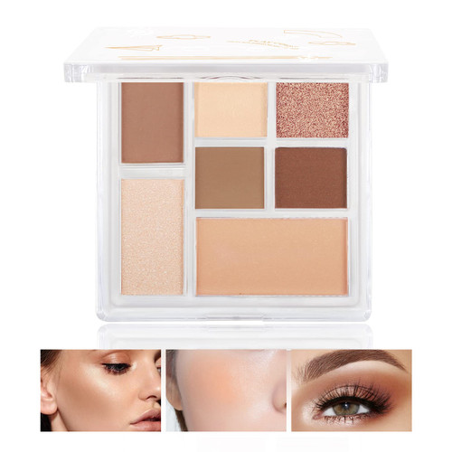 Boobeen Face Contour Highlighter Palette - Highlighter, Bronzer, Blusher and Eyeshadow Palette, Matte and Glitter, Blendable Boobeen Face Contour Highlighter Palette - Highlighter, Bronzer, Blusher and Eyeshadow Palette, Matte and Glitter, Blendable