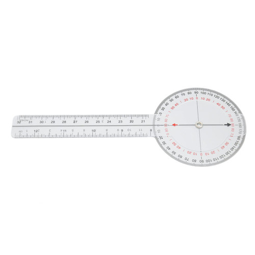 Protractor Angle Ruler, Measurement Clear Scale Ruler 360 Degree Goniometer Angle Protractor Goniometer General Measuring Tool for Spinal Curvature