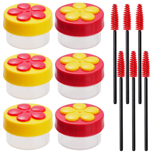6Pcs Hummingbird Hand Feeder Handheld Hummingbird Feeders Hummingbird Feeder Hummingbird Ring Feeder Hand Hummingbird Feeder Hummingbird Feeding Tools Mini Hummingbird Feeder