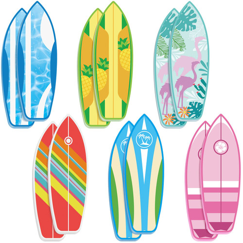 Flip Flop Sticky Notes Luau Party Favors Hawaiian Fun Note Pads Summer Themed Flip Flop Note Pads Beach Notepad Self Stick Colorful Flip Flop Notepads Adhesive Memo Pads for Kids (Surfboard, 12 Packs)