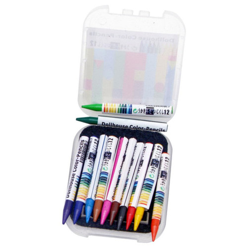 ibasenice 1 Box Mini Colored Crayons Miniture Decoration Mini Houses Miniatures Colorful Decor Color Crayons Mini Crayons Mini Decor Mini House Layout Props Photo Props Plastic Boxed Crafts