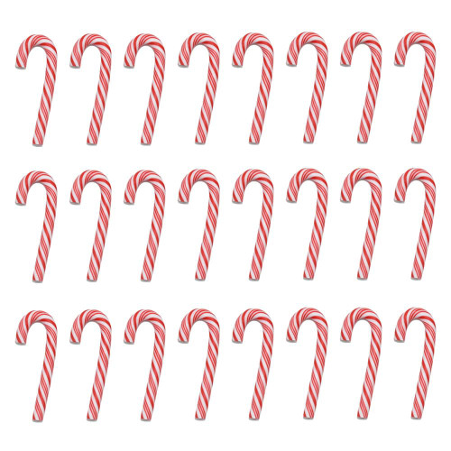 UUYYEO 40 Pcs Polymer Clay Candy Canes Christmas Clay Candy Charms Mini Faux Candy Cane No Hole Hanging Charms Christmas Scrapbooking Embellishments Decorations Red and White