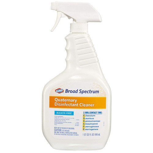 Clorox Broad Spectrum Quaternary Disinfectant Cleaner, Spray, 32 Ounces (30649) Clorox Broad Spectrum Quaternary Disinfectant Cleaner, Spray, 32 Ounces (30649)