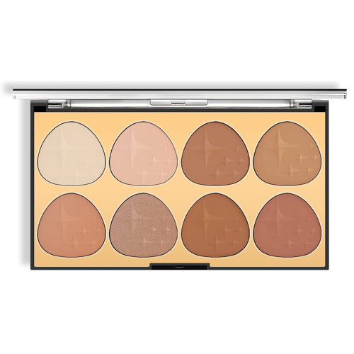 Mysense 8 Colors Contour Highlighter Blush Makeup Palette, Silky Smooth Powder Contouring Palette for Face Sculpting Bronzer Blusher & Highlight Makeup