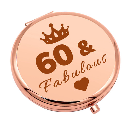 60th Birthday Gifts for Women Rose Gold Compact Mirror Happy 60th Birthday Gifts for Grandmother Wife Aunt 60 Year Old Gifts for Women Folding Makeup Mirror Turning 60 Gifts for Women 60th Birthday Gifts for Women Rose Gold Compact Mirror Happy 60th Birthday Gifts for Grandmother Wife Aunt 60 Year Old Gifts for Women Folding Makeup Mirror Turning 60 Gifts for Women