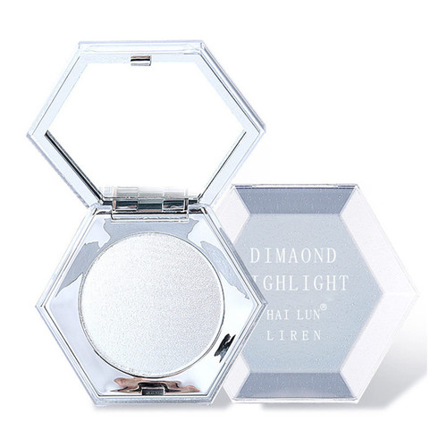 White Face Glitter Makeup,Highlight Makeup Contour Powder,Diamond Shimmer Highlighter Powder,for Nose Cheek Lip Body,Easily Show Up and Long lasting (Diamond White)