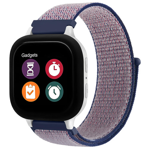 Nylon Band Compatible with Gizmo Watch 3 2 1 / Gabb Watch, 20mm Breathable Hook Loop Verizon Gizmo Watch Band Strap Replacement Gabb Watch Bands for Girls and Boys (Midnight)