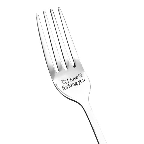 Anniversary Valentines Day Gifts for Him Her Couples Engraved I Love Forking You Dinner Fork Gag Funny Gifts for Boyfriend Girlfriend Christmas Birthday Gift for Husband Wife
