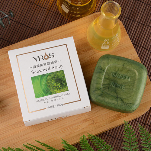 Seaweeds Scented Botanical Soap Bar,100G Handmade Floral Essential Oils Bath Soap Gift for Men & Women,Natural Ingredients Soap,Face Body Moisturizing Artisanal Soap with Blistering Net(Seaweeds)