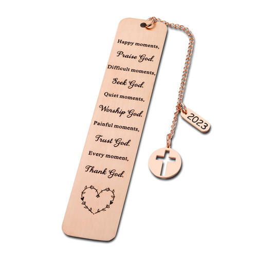 Baptism Confirmation Gift for Baby Kids Adult Bible Verse Bookmark for Women Men Friends Inspirational Christian Gifts Religious Gift for Girls Boys Faith Gifts Happy Moments Praise God