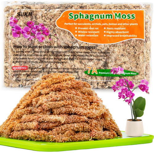 Sukh 5oz Sphagnum Peat Moss for Plants - Natural Premium Long Fibered Chile Dried Moss Potting Mix for Orchids Succulent Carnivorous Potted Plant Reptiles Medium Sarracenia Sukh 5oz Sphagnum Peat Moss for Plants - Natural Premium Long Fibered Chile Dried Moss Potting Mix for Orchids Succulent Carnivorous Potted Plant Reptiles Medium Sarracenia