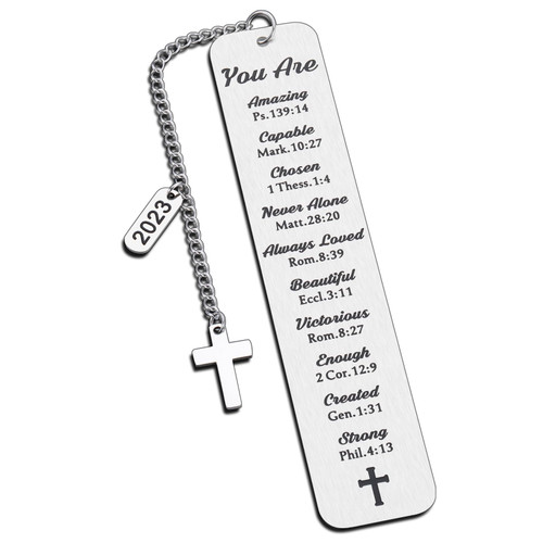 Christian Gifts for Women Inspirational Religious Bible Verses Bookmark for Men Women Book Lovers First Communion Easter Birthday Gifts for Boys Girls Graduation Baptism Confirmation Gifts for Her Him