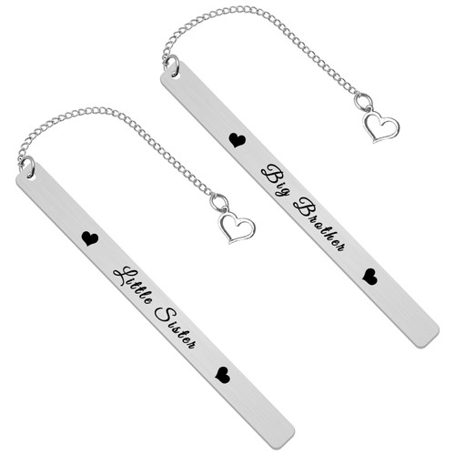 Christmas Bookmark Gifts for Brother and Sister Birthday Gifts for Big Brother Little Sister Bookmark Set Little Sister Gifts from Brother Thanksgiving Gifts Family Gifts for Sister Brother