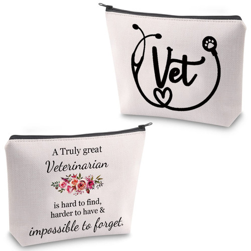 ZJXHPO Vet Tech Cosmetic Bag A Truly Great Veterinarian Makeup Bag With Zipper Vet Survival Kit Veterinarian Appreciation Gift (Truly Veterinarian) ZJXHPO Vet Tech Cosmetic Bag A Truly Great Veterinarian Makeup Bag With Zipper Vet Survival Kit Veterinarian Appreciation Gift (Truly Veterinarian)