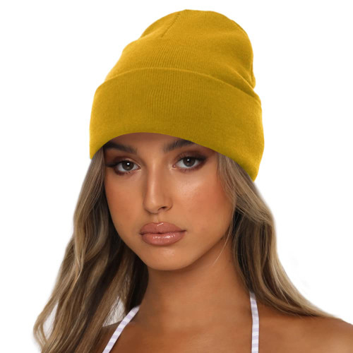 Sydbecs Knit Cuffed Beanie Hats for Women Men, Unisex Winter Warm Knitted Ski Skull Cap (Apricot) Sydbecs Knit Cuffed Beanie Hats for Women Men, Unisex Winter Warm Knitted Ski Skull Cap (Apricot)