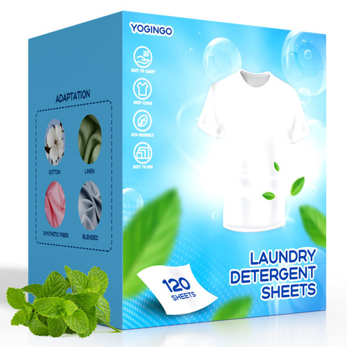 YOGINGO Laundry Detergent Sheets,Up to 240 Loads (120 Sheets), Travel Laundry Detergent, Eco Friendly Laundry Soap Sheets , No Plastic Jug ,New Liquid-Less Technology, Active Fresh Washer Sheets Detergent Suitable for Washing Machine, Hand Wash YOGINGO Laundry Detergent Sheets,Up to 240 Loads (120 Sheets), Travel Laundry Detergent, Eco Friendly Laundry Soap Sheets , No Plastic Jug ,New Liquid-Less Technology, Active Fresh Washer Sheets Detergent Suitable for Washing Machine, Hand Wash