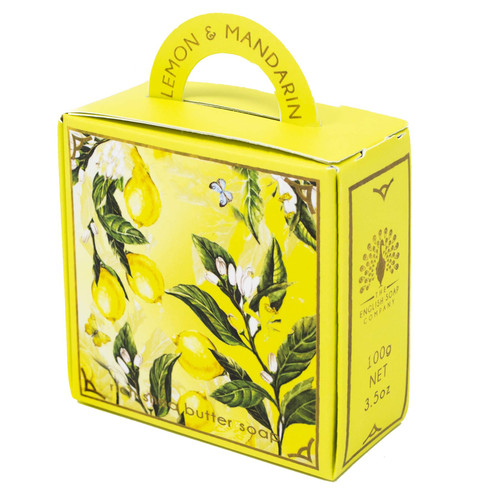 The English Soap Company Luxury Shea Butter Guest Soap- 100g - Lemon & Mandarin