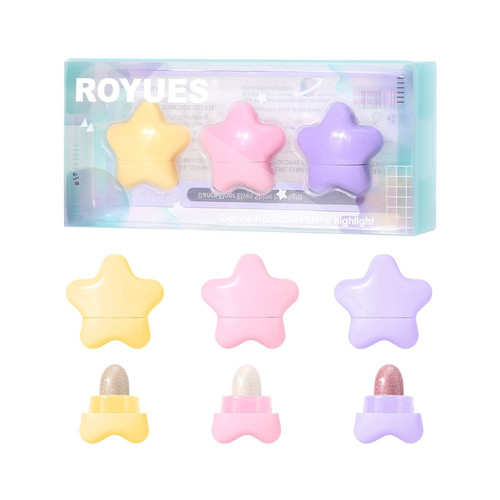 Highlighter Stick Soft Waxy Texture Brightens Skin Tone Star Brightener Body Brightens Face Lasting Highlighter Fall Makeup Pallet