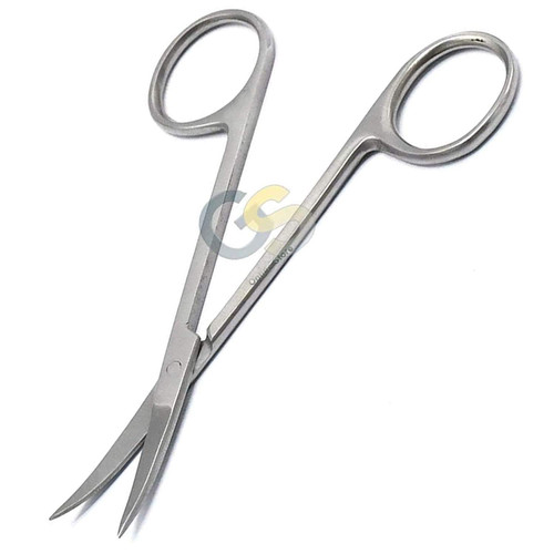 G.S Premium Grade IRIS Scissors 4.5" Curved AUTOCLAVABLE Stainless Steel Satin Finish