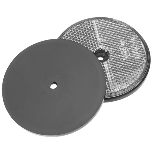 HAKIDZEL 2pcs Round Reflector Reflective Warning Reflector reflectors for Post Boat reflectors gate Posts high Visibility Reflective Stick-on mailboxes Reflector Door Motorcycle Plastic