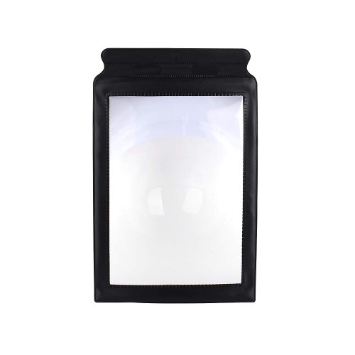 3X Magnifier Sheet Large Magnifying Glass Book Reading Aid PVC Lens, Perfect for Reading, Scanning Maps, Large Full Page Fresnel Magnifying Sheet with Black Frame, A4 Full Page