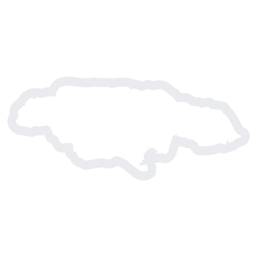 Jamaica Country Outline Track Map - 7.0"x3.0" - Vinyl Decal Sticker Bumper car Window Truck