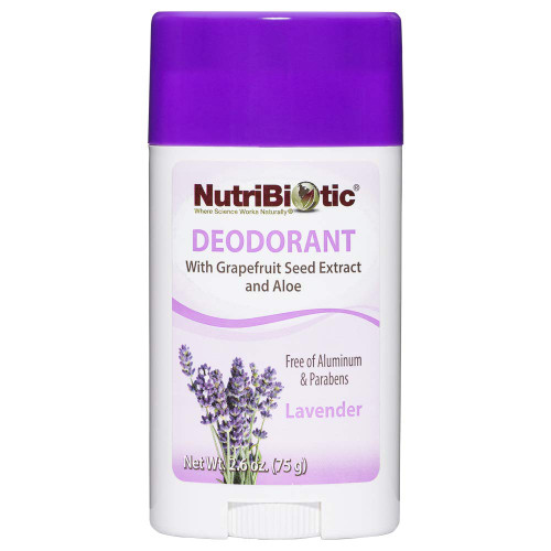 NutriBiotic Deodorant, Lavender, 2.6 Oz Stick | with Witch Hazel, Grapefruit Seed Extract, Aloe & Lavender Oil | Vegan & Free of Aluminum, Paraben, Phthalates, Gluten, GMO's & Fragrance NutriBiotic Deodorant, Lavender, 2.6 Oz Stick | with Witch Hazel, Grapefruit Seed Extract, Aloe & Lavender Oil | Vegan & Free of Aluminum, Paraben, Phthalates, Gluten, GMO's & Fragrance
