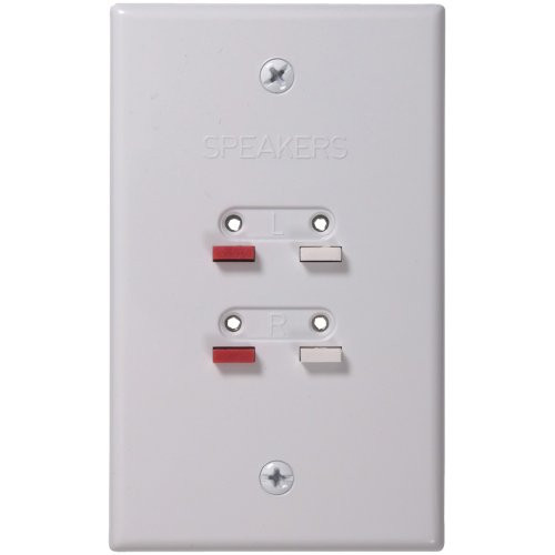 Audiovox Corporation AH300WHR RCA Speaker Wire Wall Plate - White