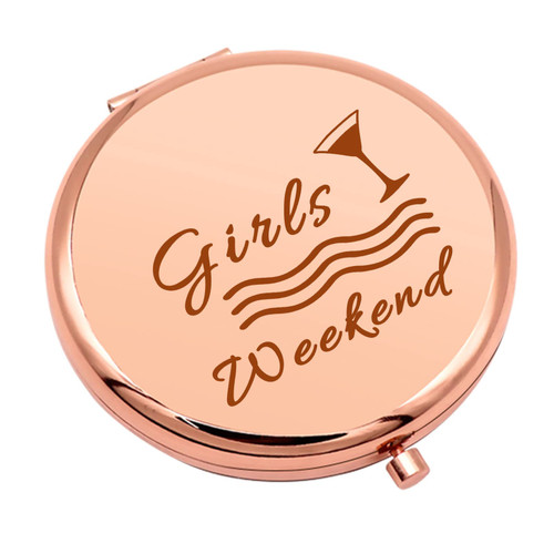 Girls Trip Gifts Girls Weekend Gift Travel Makeup Mirror for Bestie Daughter Girls Getaway Weekend Gifts Friendship Gifts Compact Makeup Mirror for Friends Sister Bachelorette Party Gifts