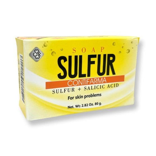 Contifarma AZUFRE + ACIDO SALICILICO, jabon, tratamiento para el acne, sulfur soap, for acne, with salicylic acid, Pack of 1