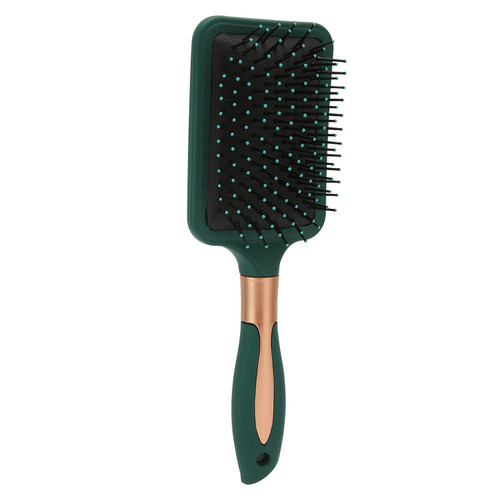 Paddle Hairbrush, Anti Frizz ABS Silicone Detangling Brush Hair Smoothing Straightening Detangling Cushioned Pad for Curly or Straight Hair (Quadrate)
