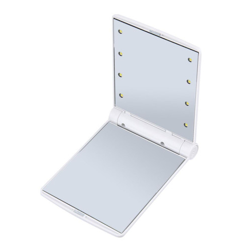 FOMIYES Mini Magnifying Glass Travel Makeup Mirror Double Sided Mirror Portable Cosmetic Mirror LED Foldable LED Folding Mirror LED Lighted Mirror Makeup LED Mirror Makeup Wallet Magnifier
