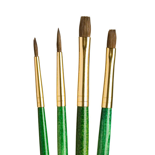Brush Set 9110 4-Piece Syn Camel Hair